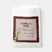フランネルとフィズの冬の赤と黒のウェディングシャワー フェイバーバッグ (正面)