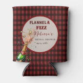 フランネルとフィズの冬の赤と黒のブライダルシャワー 缶クーラー (正面)