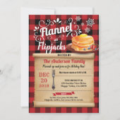 フランネルとフリップジャックのパジャマとパンケーキのパーティー 招待状 (正面)