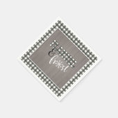 フランネルとフロストの紙ナプキン - 白 - グレーウッド スタンダードカクテルナプキン (角)