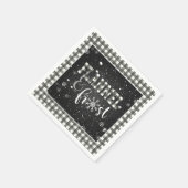 フランネルとフロストの紙ナプキン - 白 - 雪 スタンダードカクテルナプキン (角)