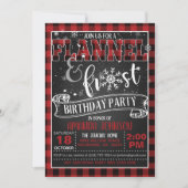 フランネルとフロストの誕生日パーティーの招待状 – BR 招待状 (正面)