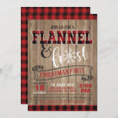 フランネルとフロストクリスマスパーティの招待状- WD 招待状 (正面/裏面)