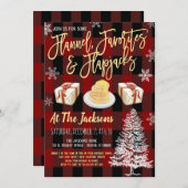 フランネルのお気に入りとフラプジャックパーティー 招待状 (正面/裏面)