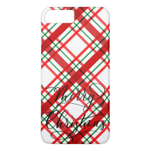 フランネルのギンガム醜い甘いプレイドメリークリスマス iPhone 8 PLUS/7 PLUSケース
