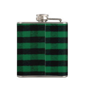 フランネルのバッファローの格子縞の緑の樵の質 フラスク (裏面)