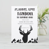 フランネルアッププレイド秋ディアバースデーパーティー 招待状 (スタンド正面)