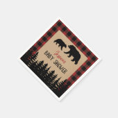 フランネルアドベンチャーベアーベビーシャワーデコール スタンダードカクテルナプキン (角)