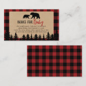 フランネルアドベンチャーベアーベビーシャワーベビー 名刺 (正面/裏面)