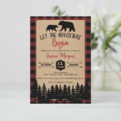 フランネルアドベンチャーベビーシャワー招待状 招待状 (スタンド正面)