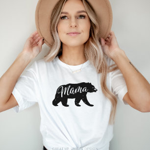 フランネルアドベンチャーママベアベビーシャワー Tシャツ