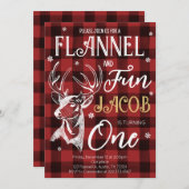 フランネルアンドおもしろいホリデーバースデーパーティー 招待状 (正面/裏面)