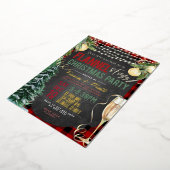 フランネルアンドファイズクリスマスパーティの招待状 箔招待状 (回転した状態)