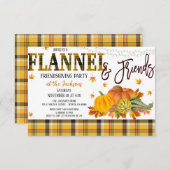 フランネルアンドフレンズ感謝祭パーティの招待状 招待状 (正面/裏面)