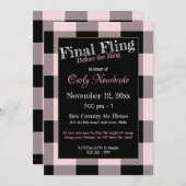 フランネルガールズナイトアウトバチェロレッテ 招待状 (正面/裏面)