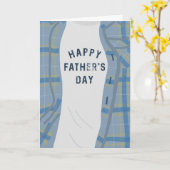 フランネルシャツのお父さんの日 カード (黄色い花)