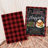 フランネルジャケットとパンケーキのクリスマスパーティー 招待状