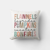 フランネルズハイライドパンプキンズボンファイスプレイドおもしろい秋 クッション (正面)