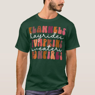 フランネルズハイライドパンプキンボンファイアーヴィンテージレトロA Tシャツ