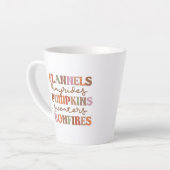 フランネルズパンプキンス焚き火 カフェラテマグ (左アングル)