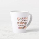 フランネルズパンプキンス焚き火 カフェラテマグ (右アングル)