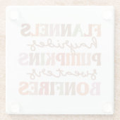 フランネルズパンプキンス焚き火 ガラスコースター (裏面)