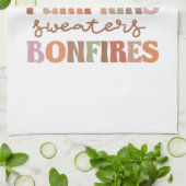 フランネルズパンプキンス焚き火 キッチンタオル (折り畳み)