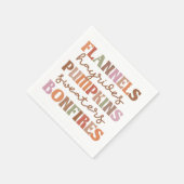 フランネルズパンプキンス焚き火 スタンダードカクテルナプキン (角)