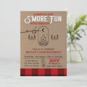 フランネルズモーレスパーティーバッファロープレイド誕生日 招待状 (スタンド正面)