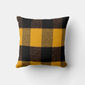 フランネルバッファロープレイドイエローランバージャックテクスチャ クッション (裏面)