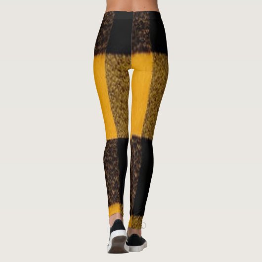 フランネルバッファロープレイドイエローランバージャックテクスチャ レギンス (裏面)