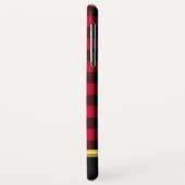 フランネルバッファロープレイドレッドランバージャックテクスチャ Case-Mate iPhoneケース (裏面/左)