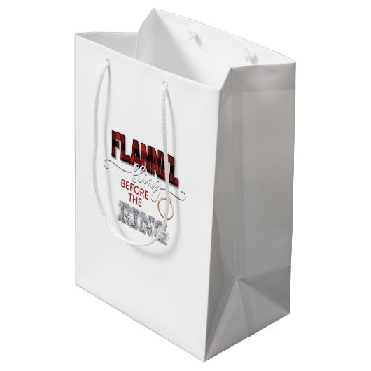 フランネルフィットフォアザリングや輪抱き枕-赤 ミディアムペーパーバッグ (裏面アングル)