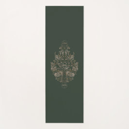 フランネルフォレストヨガアニマルポーズダマスク ヨガマット