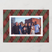 フランネルメリークリスマスギンガム醜い甘いプレイド シーズンカード (正面)