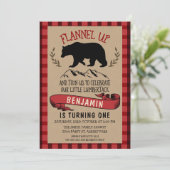 フランネルルンバージャック1日または2日目の誕生日招待状 招待状 (スタンド正面)