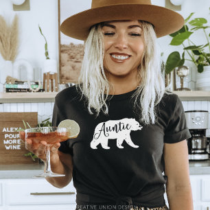 フランネル アドベンチャー おばさん クマ 赤ちゃんシャワー Tシャツ