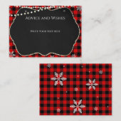 フランネル クリスマス グリーティング カード (正面/裏面)