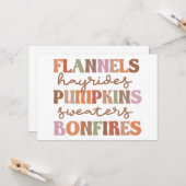 フランネル パンプキン 焚き火 カード (正面/裏面インサイチュ)