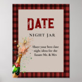 フランネル&ファイズワインブライダルシャワー日付アイディア記号 ポスター (正面)