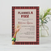 フランネル&ファイズ冬の赤と黒ブライダルシャワー 招待状 (スタンド正面)