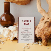 フランネル&ファイズ冬の赤と黒ブライダルシャワー 招待状