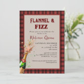 フランネル&ファイズ冬の赤と黒ブライダルシャワー 招待状 (スタンド正面)