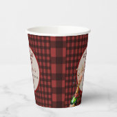 フランネル&ファイズ冬の赤と黒ブライダルシャワー 紙コップ (左)