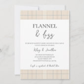 フランネル&ファイズ秋素朴カップルカジュアルシャワー 招待状 (正面)