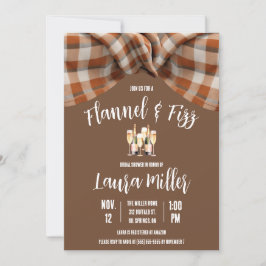 フランネル&ファイズ、プレイド、シャンパンブライダルシャワー 招待状