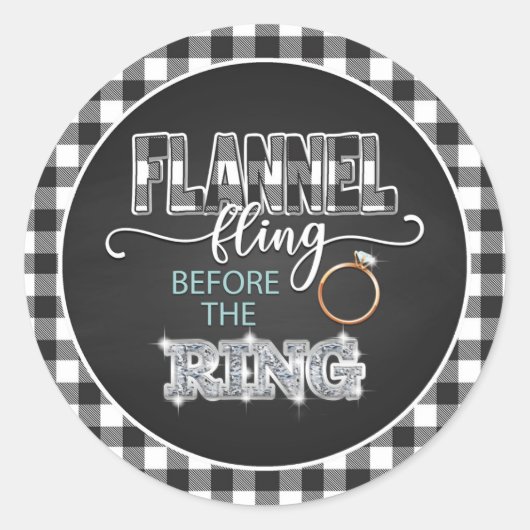 フランネル フリング ビフォア ザ リング ステッカー - ホワイト (正面)
