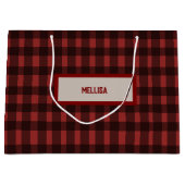 フランネル フリング 婚約指輪の前に   赤い格子縞の独身最後の旅 ラージペーパーバッグ (正面)