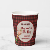 フランネル フリング 婚約指輪の前に   赤い格子縞の独身最後の旅 紙コップ (裏面)