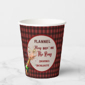 フランネル フリング 婚約指輪の前に   赤い格子縞の独身最後の旅 紙コップ (正面)